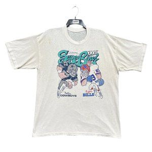 Vintage 1993 cowboys vs bills Super Bowl T-Shirt size large